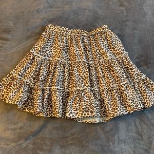 Leopard Ruffle Skirt